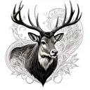 Scottish stag tattoo design idea