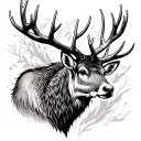 Scottish stag tattoo design idea