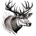 Scottish stag tattoo design idea