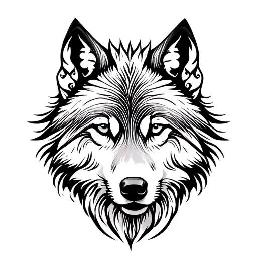 masculine energy and symbolisms of spirituality, nature, wolf, sadhguru tattoo design idea