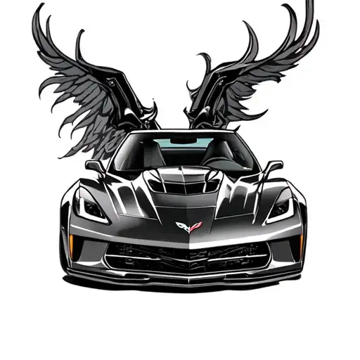 Corvette tattoo design idea