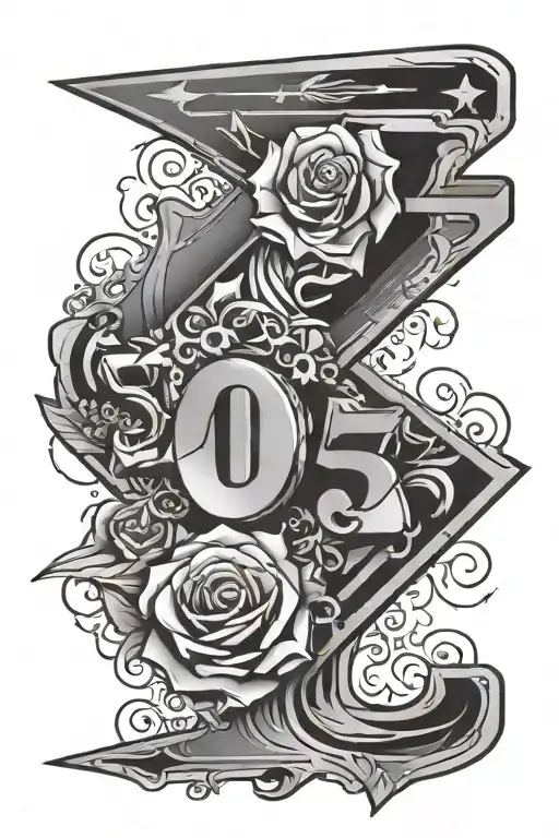 405 area code tattoo design idea