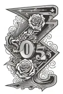 405 area code tattoo design idea