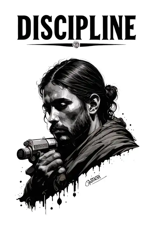 Discipline symbolized tattoo design idea