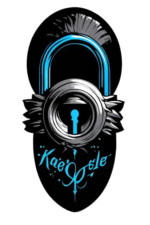style kaiser blue lock tattoo design idea