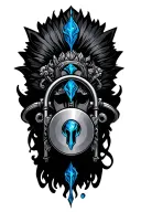 style kaiser blue lock tattoo design idea