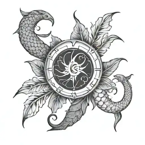 pisces, virgo, scorpio tattoo tattoo design idea