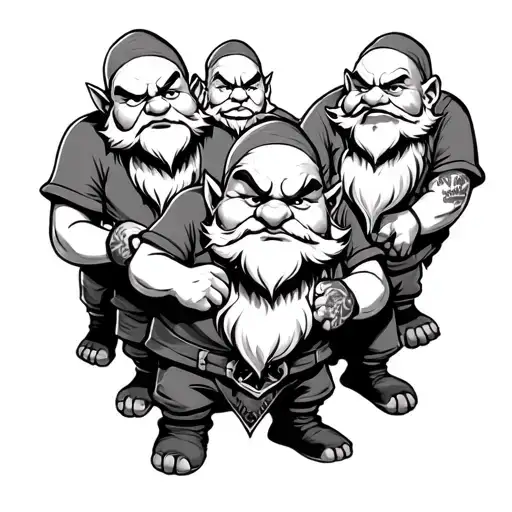 grumpy 7 dwarfs with tattoos tattoo design idea