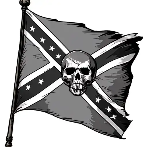 rebel flag tattoo design idea