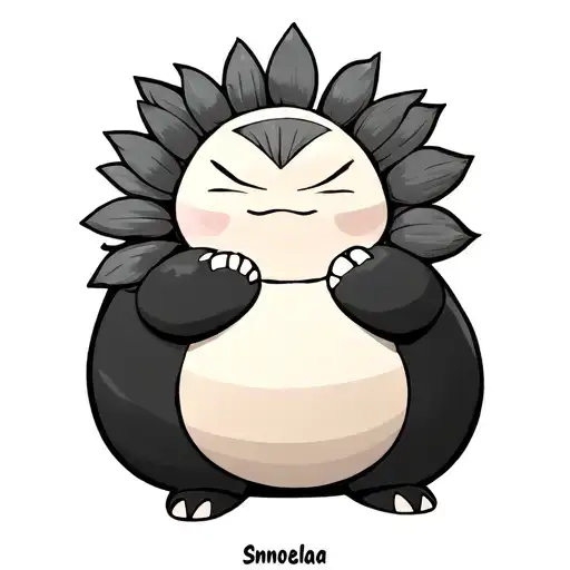 Sunflower Snorlax Kid name tattoo design idea
