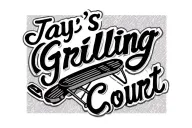 "Jay's Grilling Court" Lower back tattoo design featuring a grill tattoo design idea