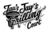 "Jay's Grilling Court" Lower back tattoo design featuring a grill tattoo design idea