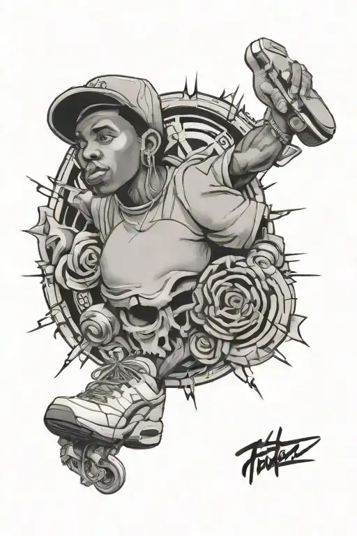 hip hop themed tattoo tattoo design idea