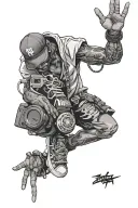 hip hop themed tattoo tattoo design idea