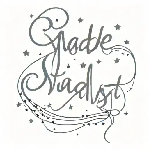 the phrase "made of stardust and poetry" tatto design tattoo design idea
