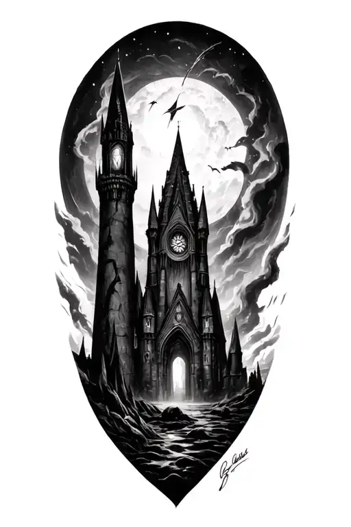 dark tower, practical magic, Harry Potter, Dresden files tattoo design idea