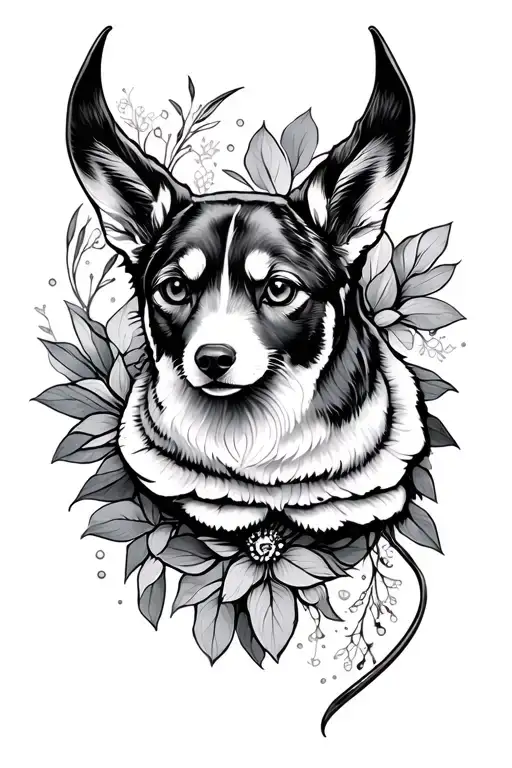 Black and white design Hunting Adeline inspired Size is 4 inches tattoo design idea