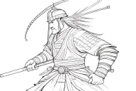 Samurai warrior tattoo design idea