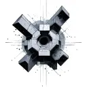 Brutalist tattoo design idea