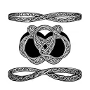 "Arianna and Princly" Infinity or celtic rings intertwined representing the client's tattoo design idea
