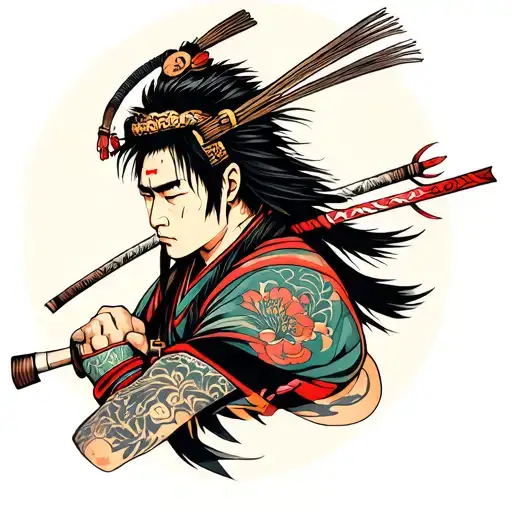 Musashi Miyamoto Musashi Vagabond tattoo design idea