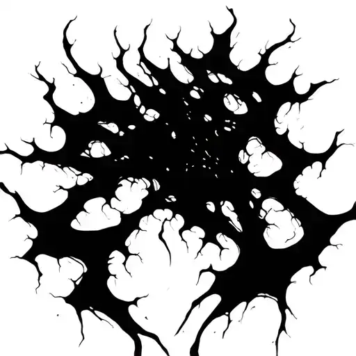 Sharp, abstract lines like tendons or energy cracks. Flowing, aggressive, irregular shape, no shading. tattoo design idea