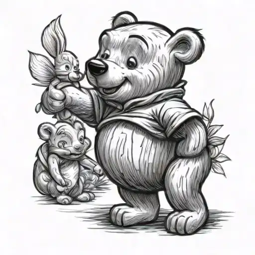 Winnie Pooh tattoo design idea