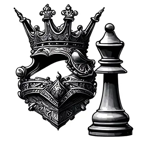 King Chess Piece tattoo design idea