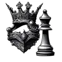 King Chess Piece tattoo design idea