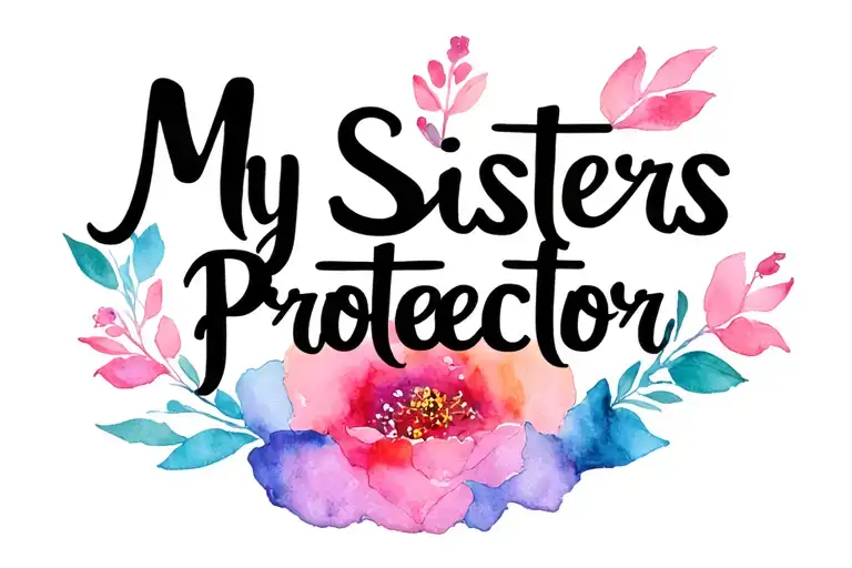 "My sisters protector" "My sisters protector" "My sisters protector" My Sisters Protector tattoo design idea