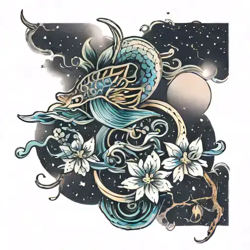 Ella name space tattoo design idea