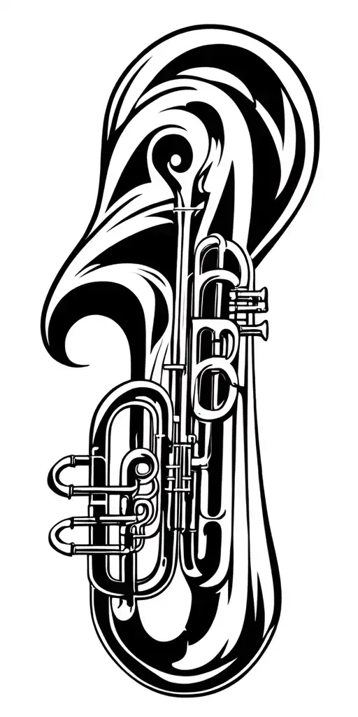 Music, Tuba, Euphonium tattoo design idea
