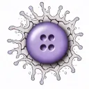 a purple button with 4 even holes tattoo design idea