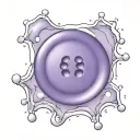 a purple button with 4 even holes tattoo design idea
