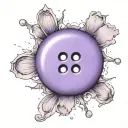 a purple button with 4 even holes tattoo design idea