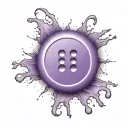 a purple button with 4 even holes tattoo design idea