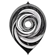 geometric spiral pattern with the four wind earth Fire and Water included tattoo design idea