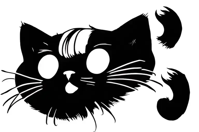 ginger cat tattoo design idea