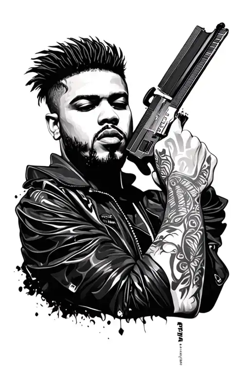 The Weeknd xo  tattoo design idea