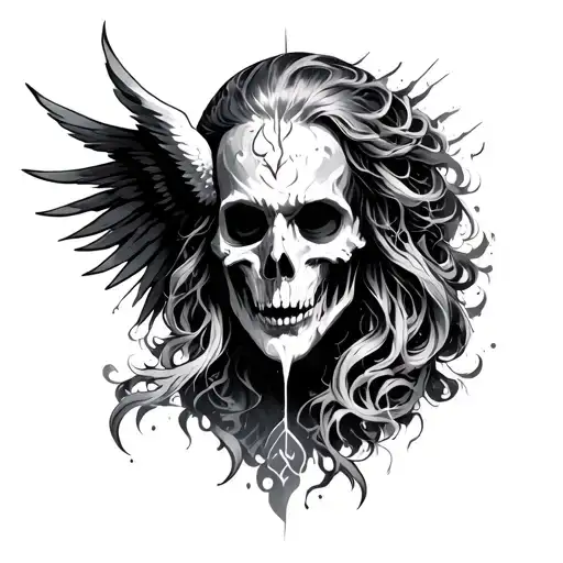 heaven and hell tattoo design idea