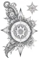 spine mandala star signs virgo capricorn aries scorpio tattoo design idea