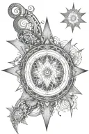 spine mandala star signs virgo capricorn aries scorpio tattoo design idea