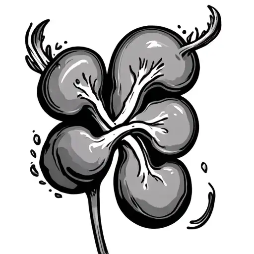 kidney bean tattoo design idea