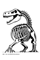 Dinosaur skeleton tattoo design idea