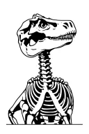 Dinosaur skeleton tattoo design idea