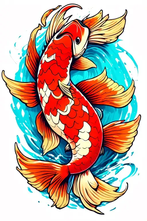koi fish tattoo design idea