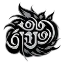 uvaa tamil word tattoo design idea