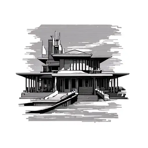 Frank Lloyd Wright graphic design tattoo design idea