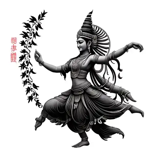 apsara dance in khmer tattoo design idea