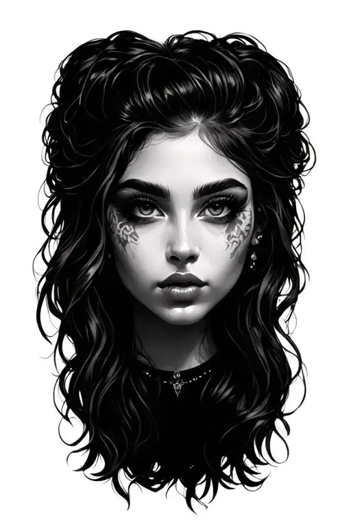 i want to be easy to draw on myself for a bisexual girl tattoo design idea